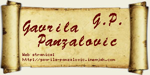 Gavrila Panzalović vizit kartica